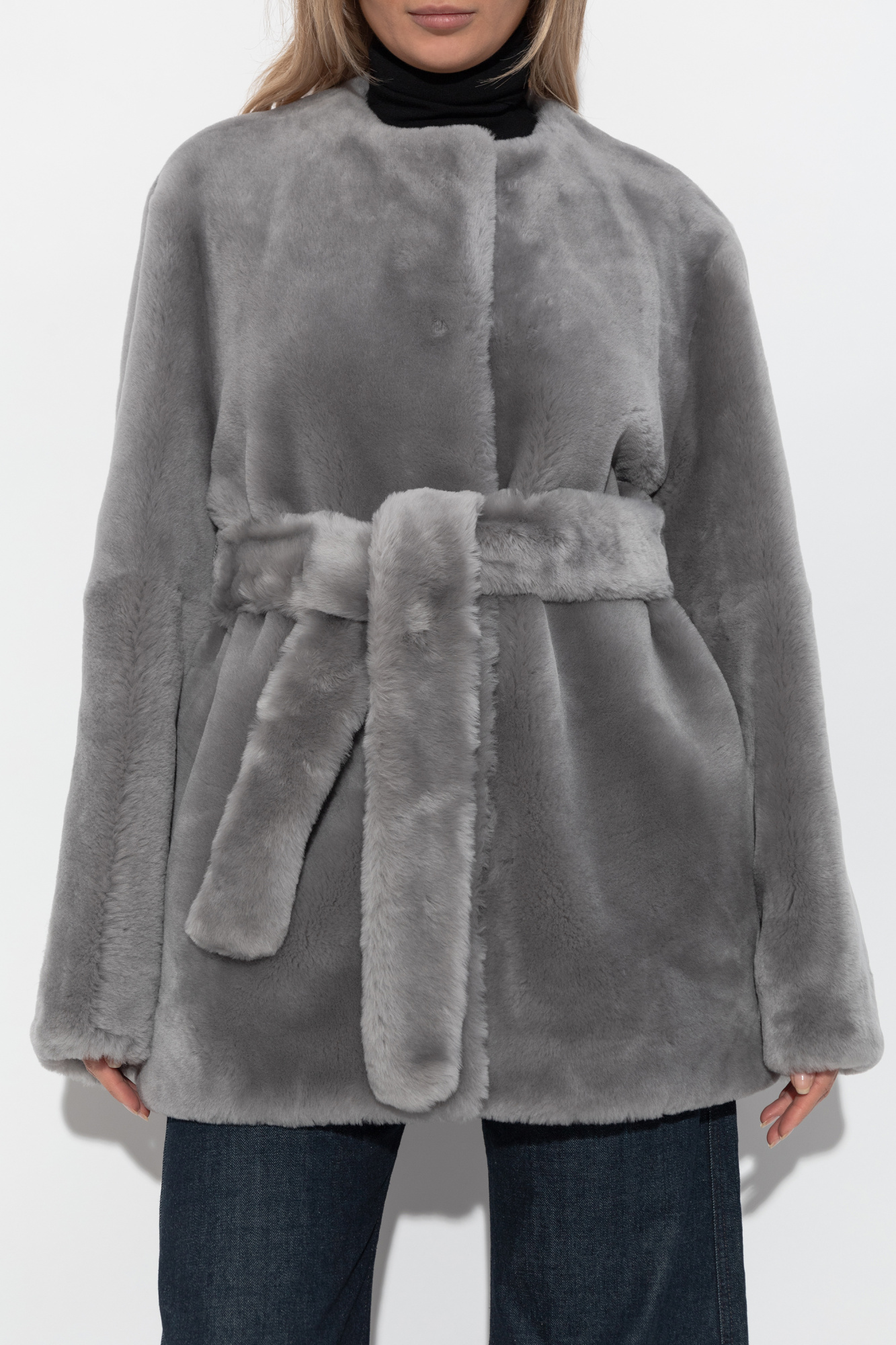 TOTEME Fur coat with belt | Women's | Vitkac